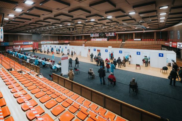 Preočkovanie v Mestskej športovej hale